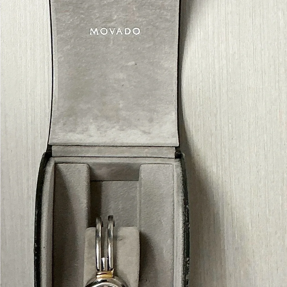 Movado Model No. 97 A1809 A Two Tone Watch W/ Original Box - Picture 8 of 10